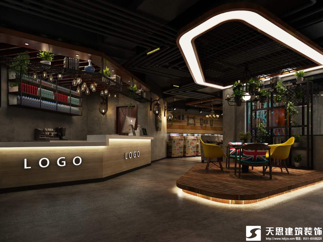 合肥最時興的咖啡廳與書店結(jié)合的裝修設(shè)計